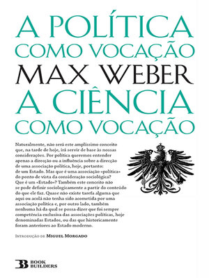 cover image of A Política Como Vocação seguido de a Ciência Como Vocação
